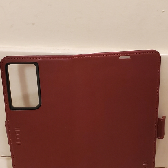 TUCCH Wallet Phone Case for Galaxy S21 Ultra 5G RFID Wine Red New - Picture 3 of 10